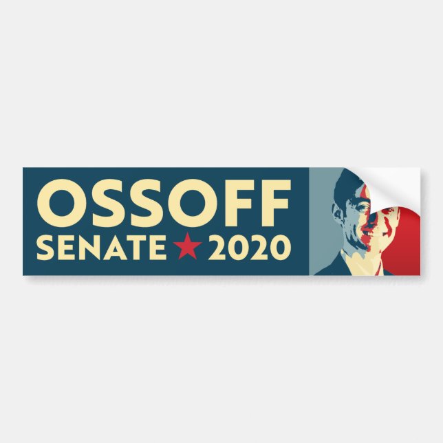 Adesivo Para Carro Jon Ossoff 2020 (Frente)