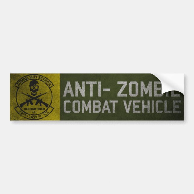 Adesivo Para Carro Jornal 147.o Zombie TF Bumper Sticker (Frente)
