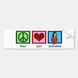 Adesivo Para Carro Jornalismo do amor da paz