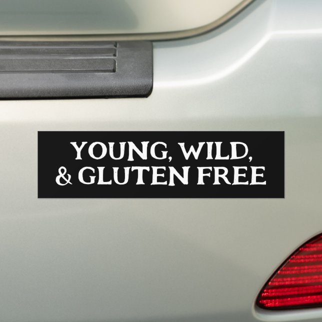 Adesivo Para Carro Jovem Wild Gluten Livre (No carro)
