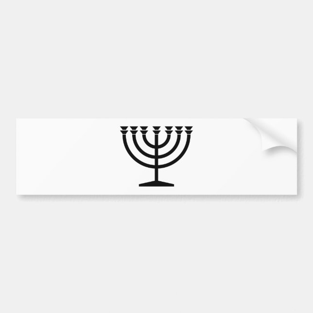 Adesivo Para Carro Judeu Menorah (Símbolo do Judaísmo) (Frente)