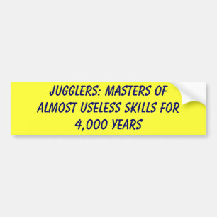 Adesivo Para Carro Jugglers: Mestrado de habilidades quase inúteis