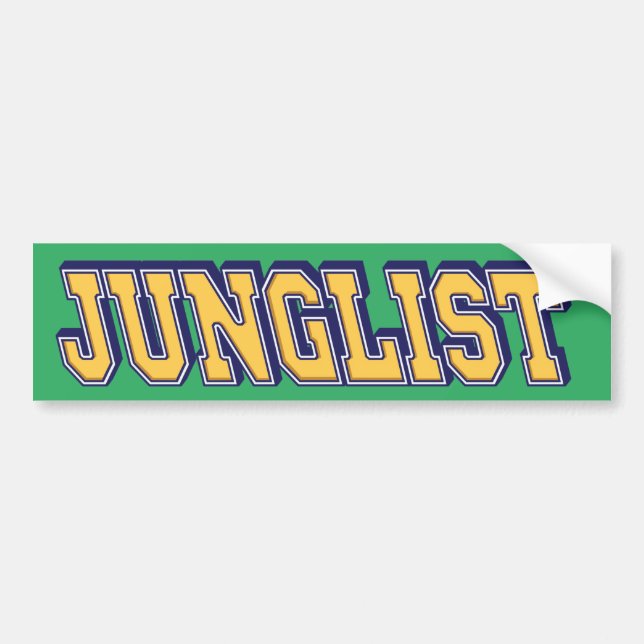 Adesivo Para Carro Junglist Jungle Music Lovers (Frente)
