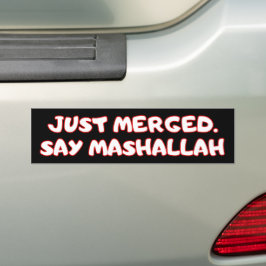 Adesivo Para Carro Just Merged Say Mashallah Funny Muslim Car