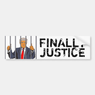 Adesivo Para Carro Justiça Anti Donald Trump na prisão