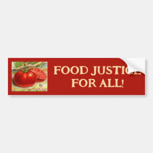 Adesivo Para Carro Justiça comida - Tomates Vintage e Jardim