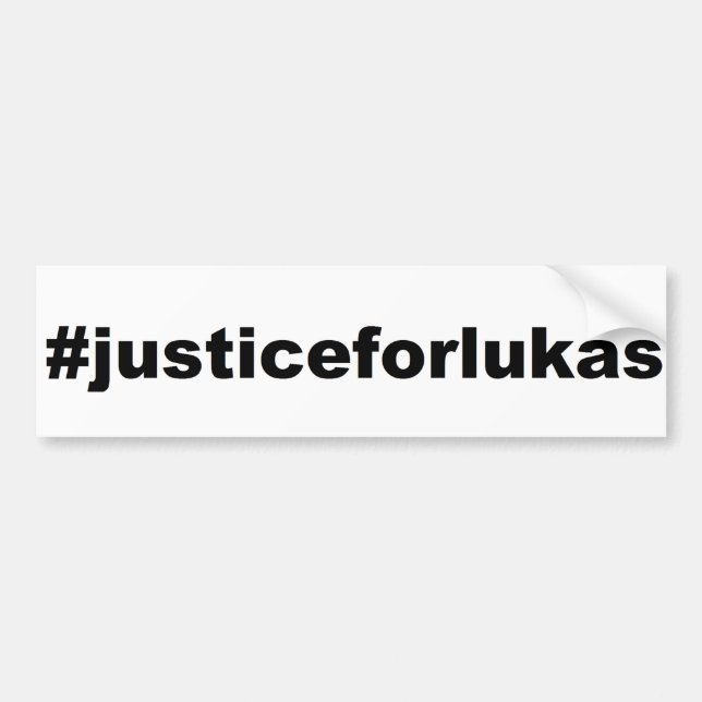 Adesivo Para Carro #justiceforlukas (Frente)
