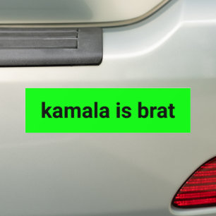 Adesivo Para Carro kamala é o bravo neon verde-negro da tipografia mo