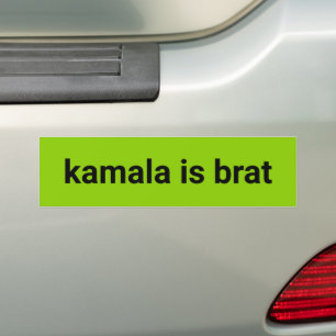 Adesivo Para Carro kamala é o bravo verde limão negro da tipografia m