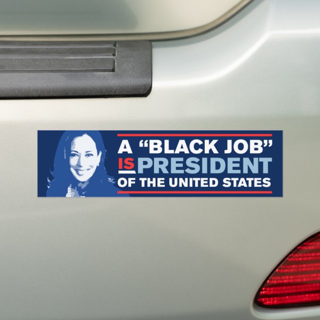 Adesivo Para Carro Kamala Harris 2024 Black Job É Presidente (No carro)