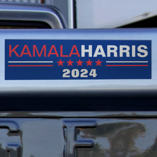 Adesivo Para Carro Kamala Harris 2024 Campaign Blue Bumper Sticker