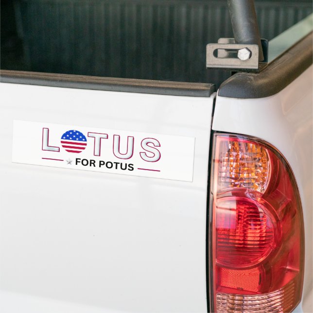 Adesivo Para Carro Kamala Harris 2024 Lotus for Potus (No caminhão)