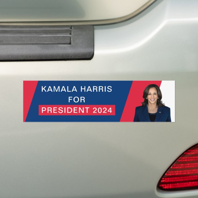 Adesivo Para Carro Kamala Harris Para O Presidente Democrata 2024 (No carro)