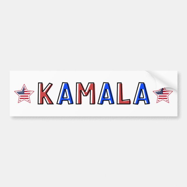 Adesivo Para Carro Kamala Harris para o Presidente, "Kamala" Design (Frente)