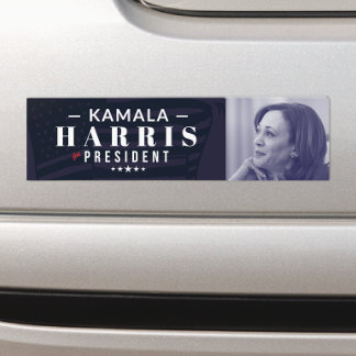 Adesivo Para Carro Kamala Harris para o Presidente Photo Bumper Stick