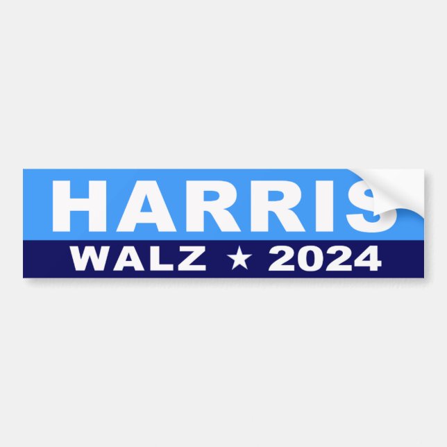Adesivo Para Carro Kamala Harris Tim Walz 2024 (Frente)