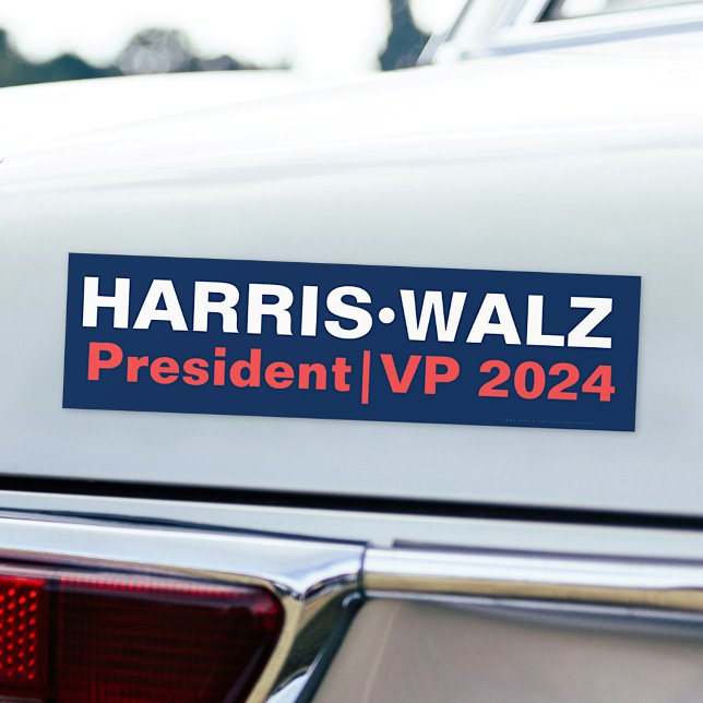 Adesivo Para Carro Kamala Harris Tim Walz Presidente | Vice-Pres 2024 (Criador carregado)