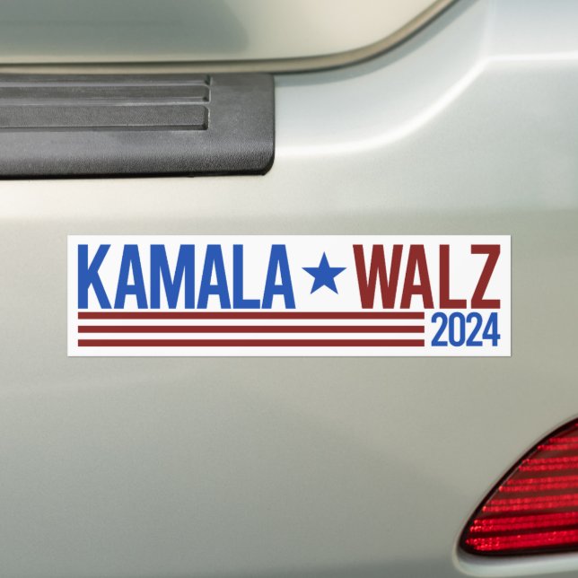 Adesivo Para Carro Kamala Walz 2024 (No carro)