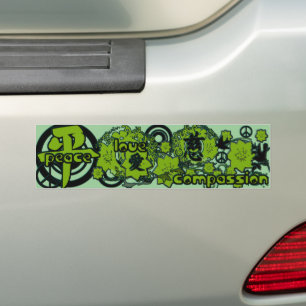 Adesivo Para Carro Kanji para a Paz-Amor-Piedade