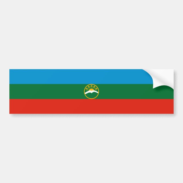 Adesivo Para Carro Karachay Cherkessia Flag (Frente)
