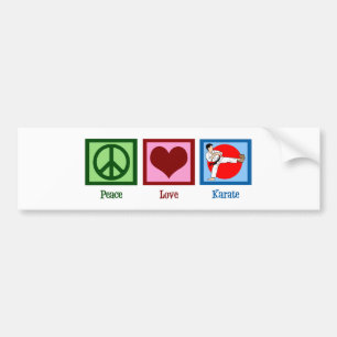 Adesivo Para Carro Karaté do amor da paz