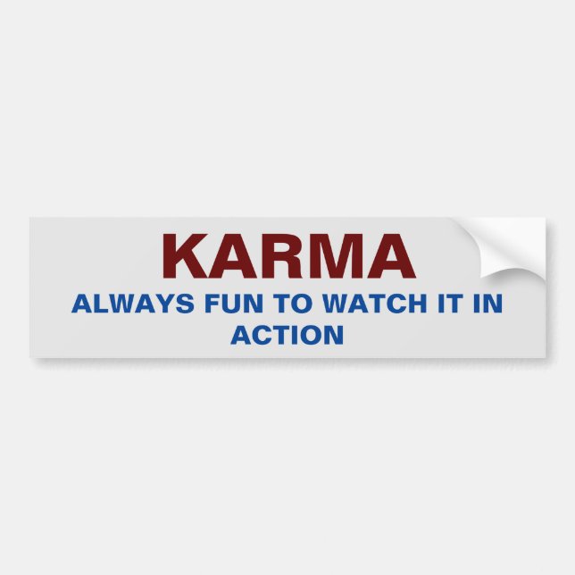 ADESIVO PARA CARRO KARMA BUMPER STICKER (Frente)
