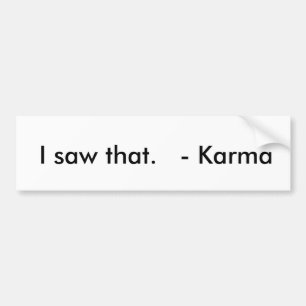 Adesivo Para Carro Karmas Bumpersticker