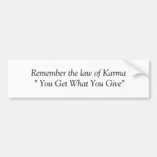 Adesivo Para Carro Karmas Bumpersticker