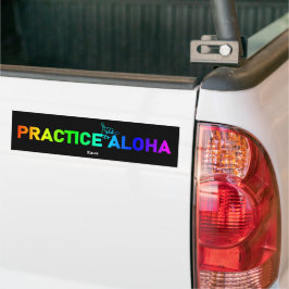 Adesivo Para Carro Kauai Practice Aloha Rainbow Shaka (Perda a solta)