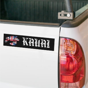 Adesivo Para Carro KAUAI - Tribal Honu HIFlag