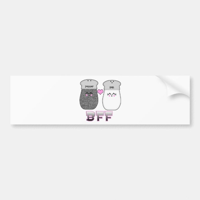 Adesivo Para Carro Kawaii Salt n Pepper BFF (Frente)