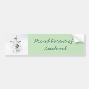 Adesivo Para Carro Keeshond Christmas Snowman Pinting Art