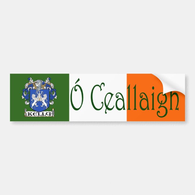 Adesivo Para Carro Kelly Clan Irish/English Bumper Sticker (Frente)