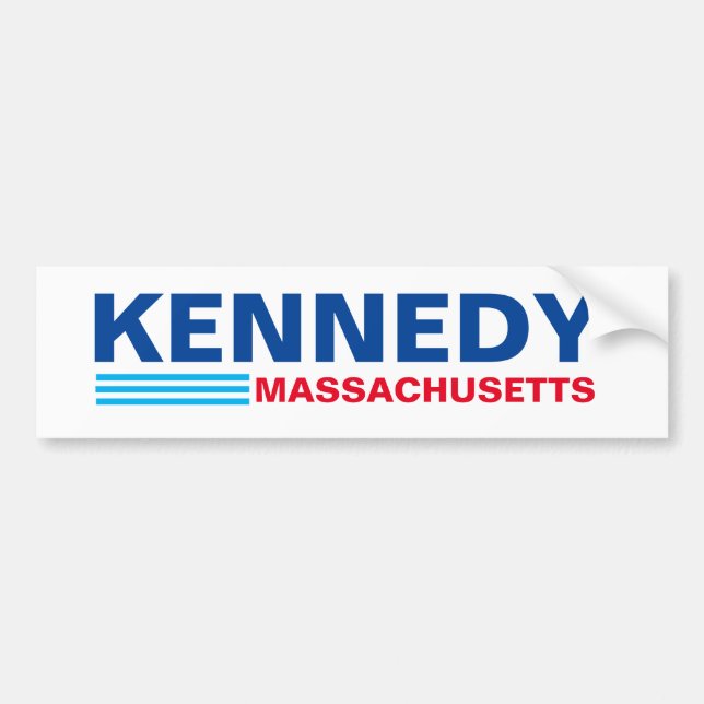 ADESIVO PARA CARRO KENNEDY / MASSACHUSETES (Frente)