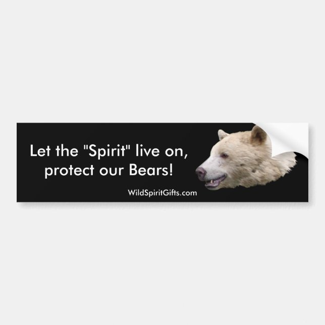 Adesivo Para Carro "Kermode (Spirit Bear) Willife Support Decal (Frente)