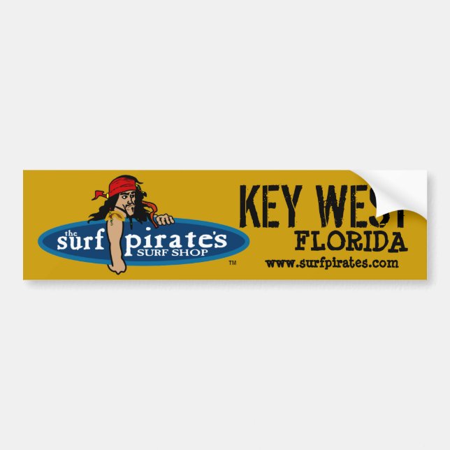 Adesivo Para Carro Key West surfa o autocolante no vidro traseiro da (Frente)