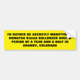 Adesivo Para Carro Killdozer Bumper Sticker
