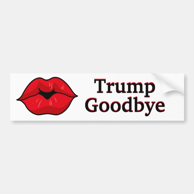Adesivo Para Carro Kiss Trump Goodbye (Frente)