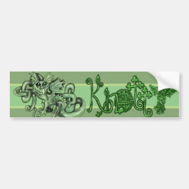 Adesivo Para Carro Knotty lil Dragon~celtic knot bumper sticker