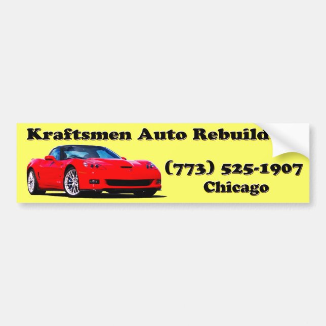 Adesivo Para Carro Kraftsmen Bumper Sticker (Frente)