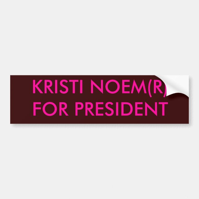 ADESIVO PARA CARRO KRISTI NOEM (R) PARA O PRESIDENTE (Frente)