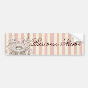 Adesivo Para Carro La Petite Famille em fundo rosa e creme