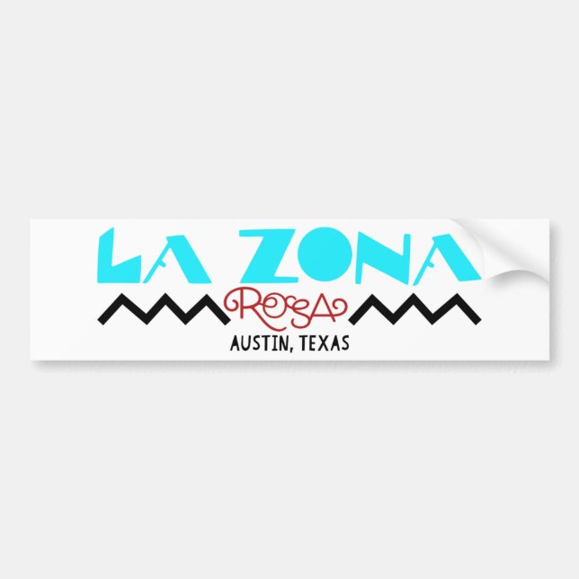 Adesivo Para Carro La Zona Rosa Classic Bumper Sticker (Frente)