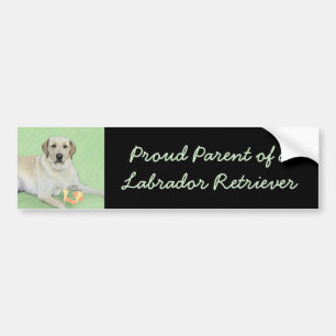 Adesivo Para Carro Labrador Amarelo - Impressão de Retriever e Têni