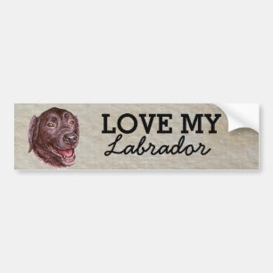 Adesivo Para Carro Labrador Bumper Sticker