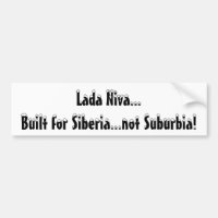 Lada Niva… construiu para o subúrbio de Sibéria…