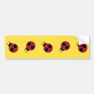 Adesivo Para Carro Ladybug 60s retro legal vermelho