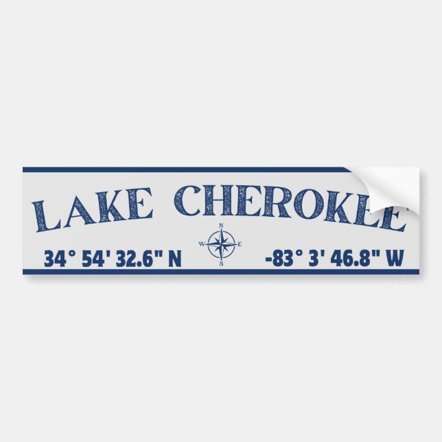 Adesivo Para Carro Lago Cherokee Bumper Sticker (Frente)