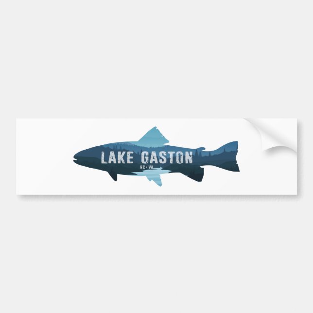 Adesivo Para Carro Lago Gaston North Carolina Virginia Fish (Frente)
