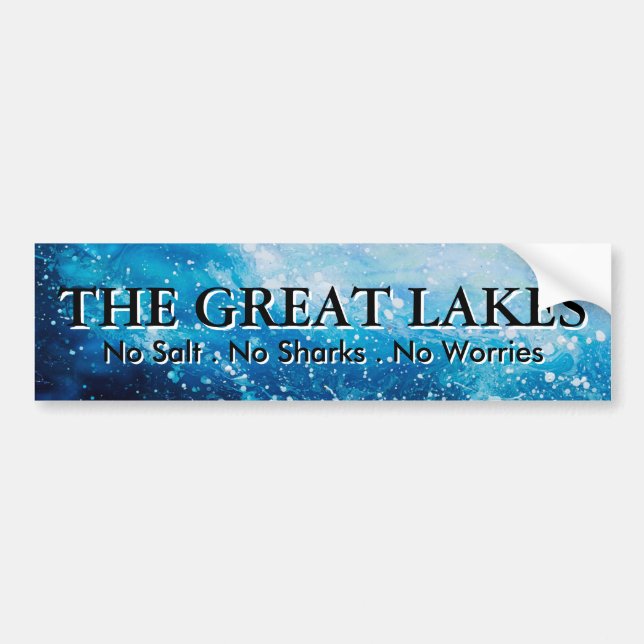 Adesivo Para Carro Lagos Excelentes - sem sal, sem tubarões, sem preo (Frente)